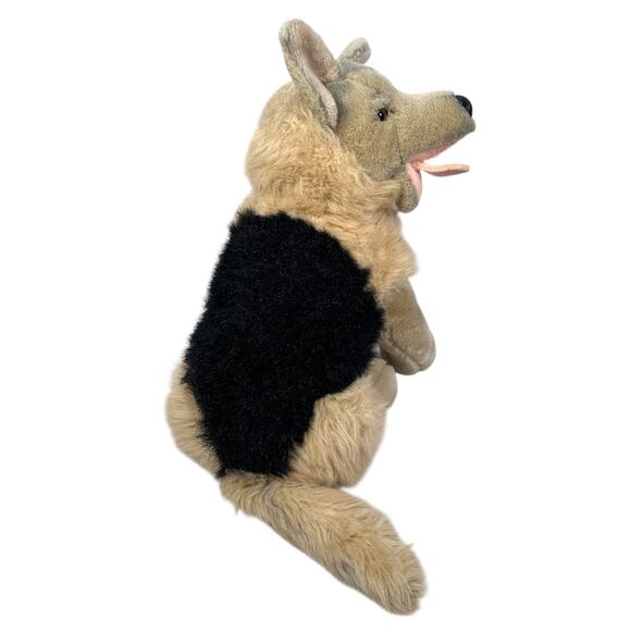 FAO Schwarz Large German Shepherd Plush Dog Stuffed Animal Mouth Open 18.5" Rare - Picture 4 of 9